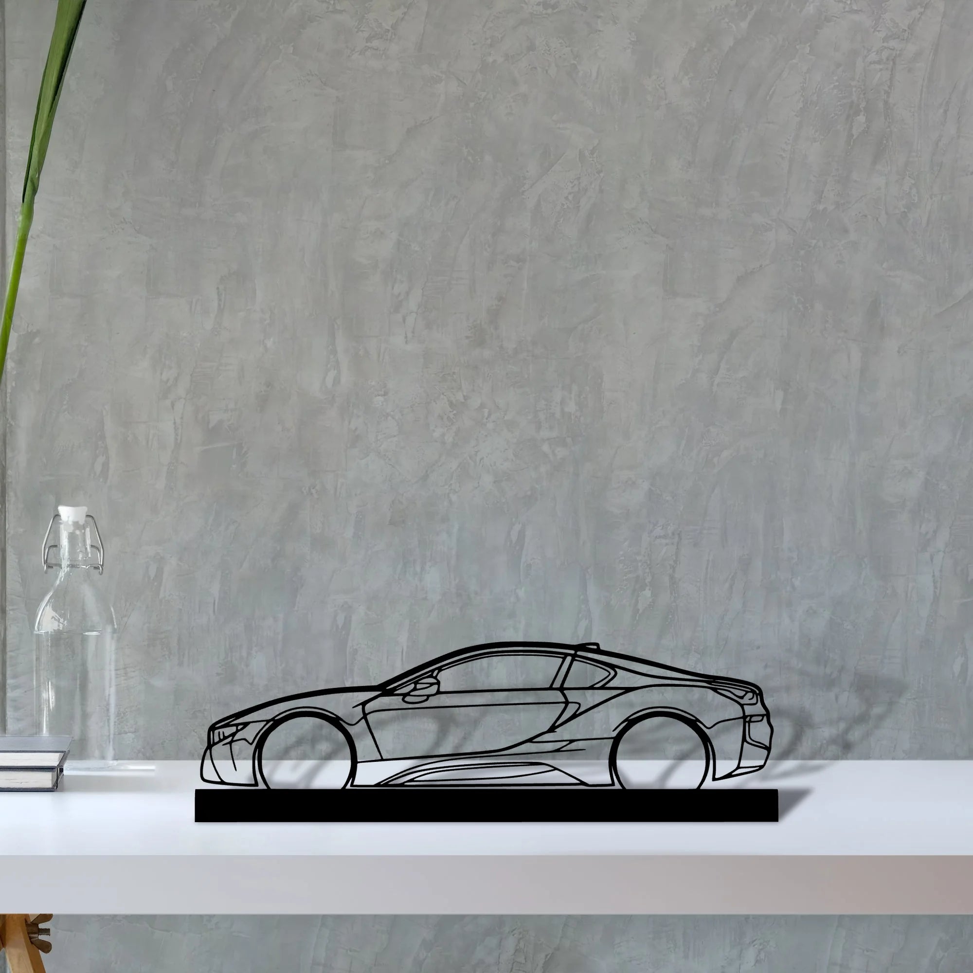 i8 Silhouette Metal Art Stand - Tinvibe