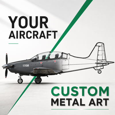 Your Custom Aircraft Silhouette Metal Art Service - Tinvibe