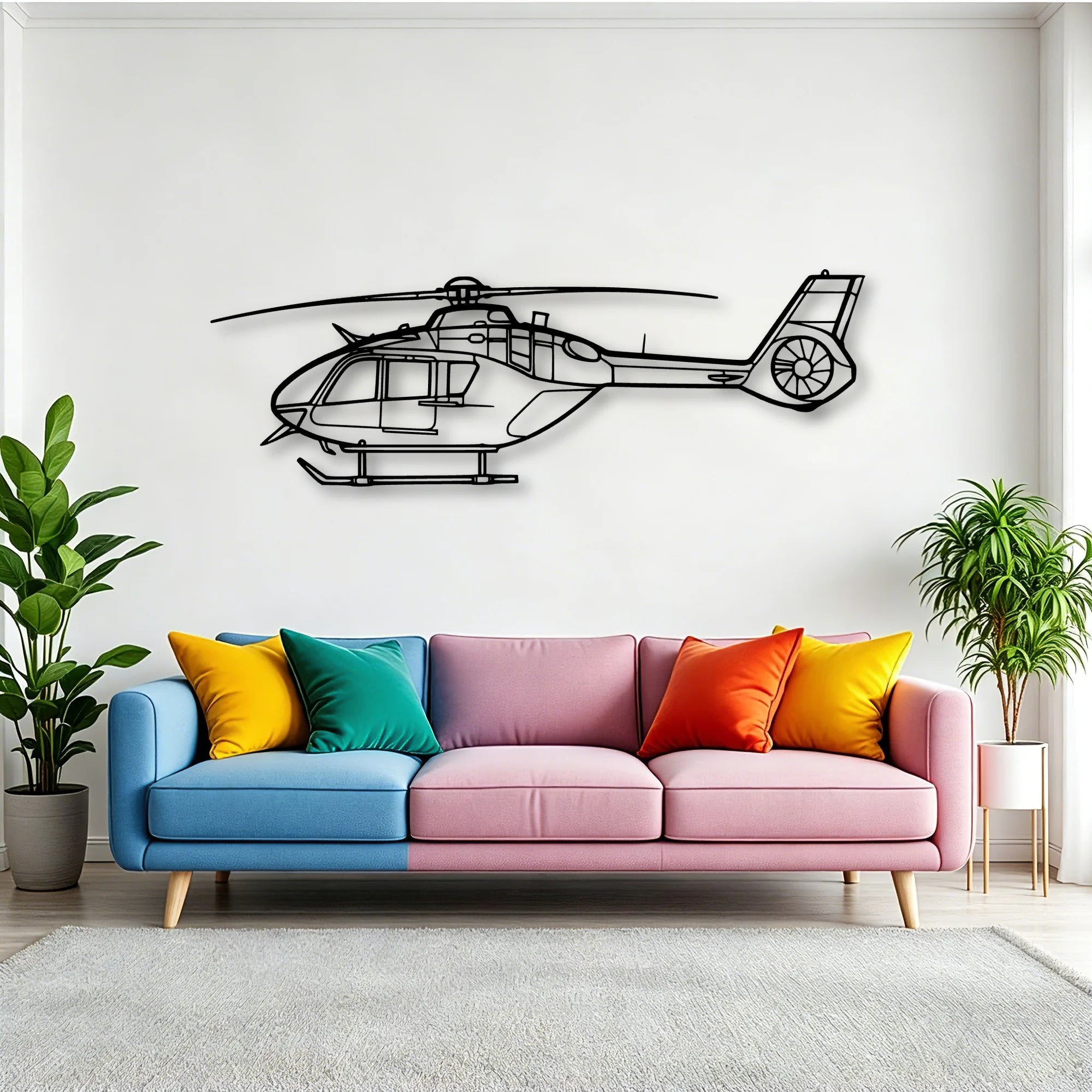 Juno HT1 Classic Aircraft Silhouette Metal Wall Art - Tinvibe