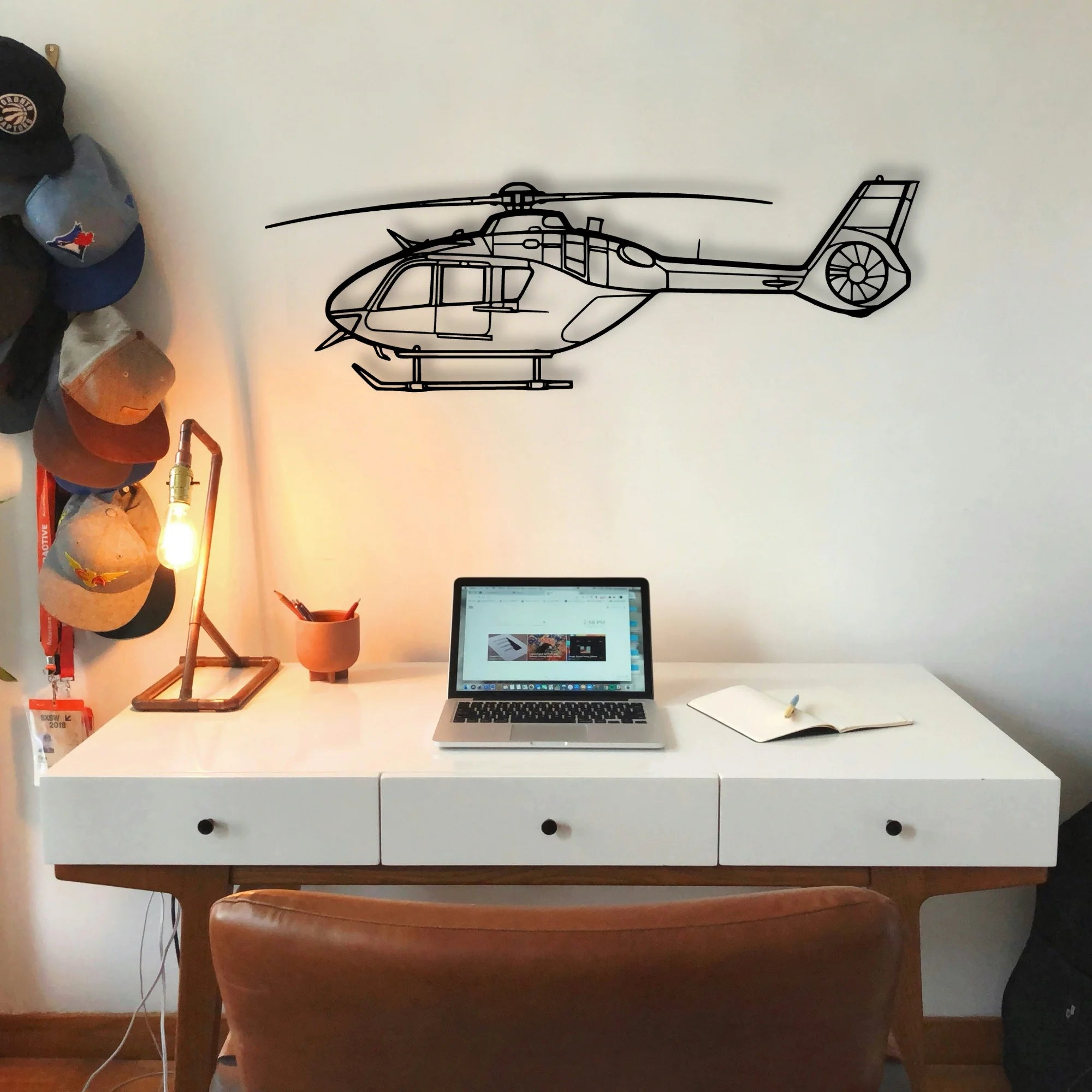 Juno HT1 Classic Aircraft Silhouette Metal Wall Art - Tinvibe