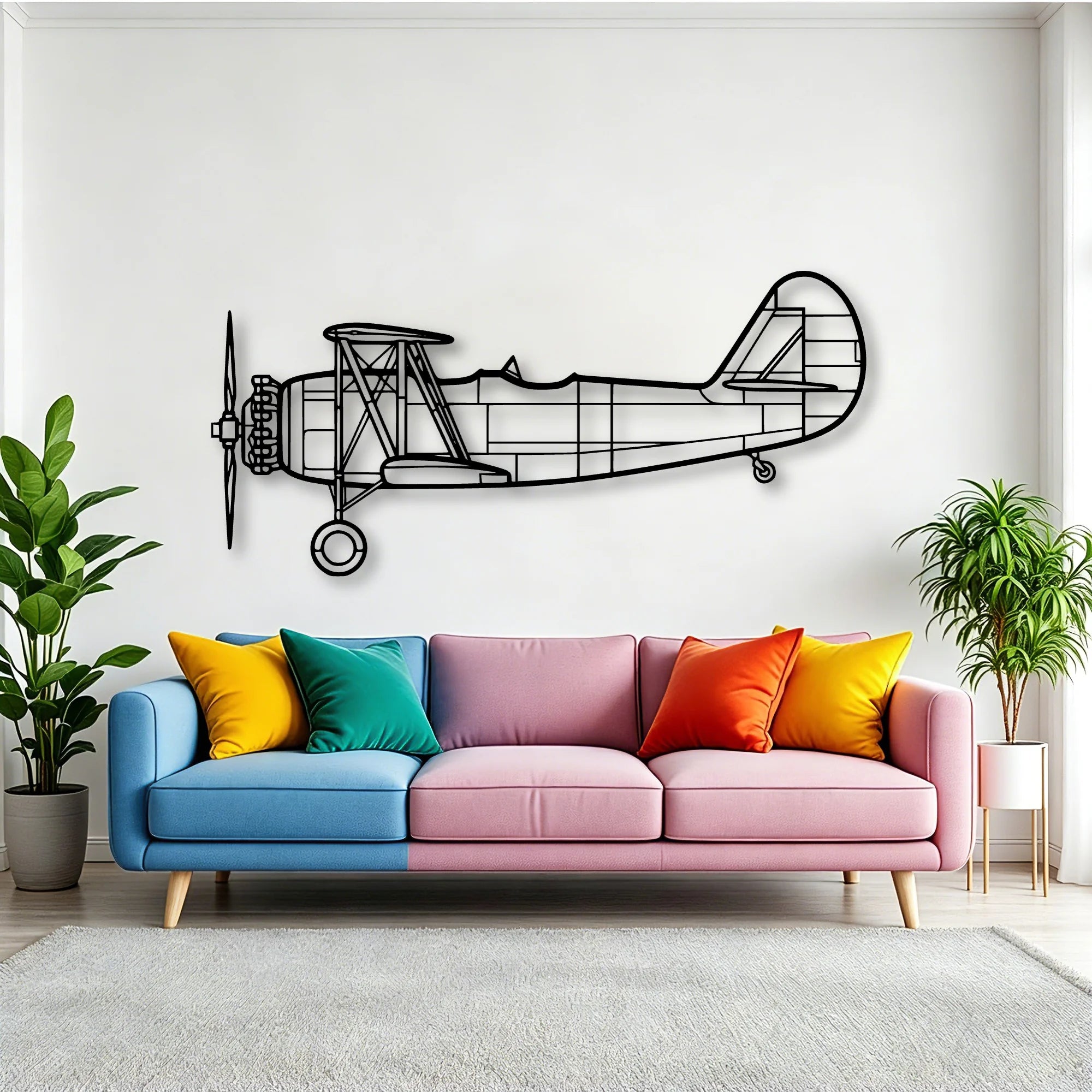 Kc 46 Classic Aircraft Silhouette Metal Wall Art - Tinvibe