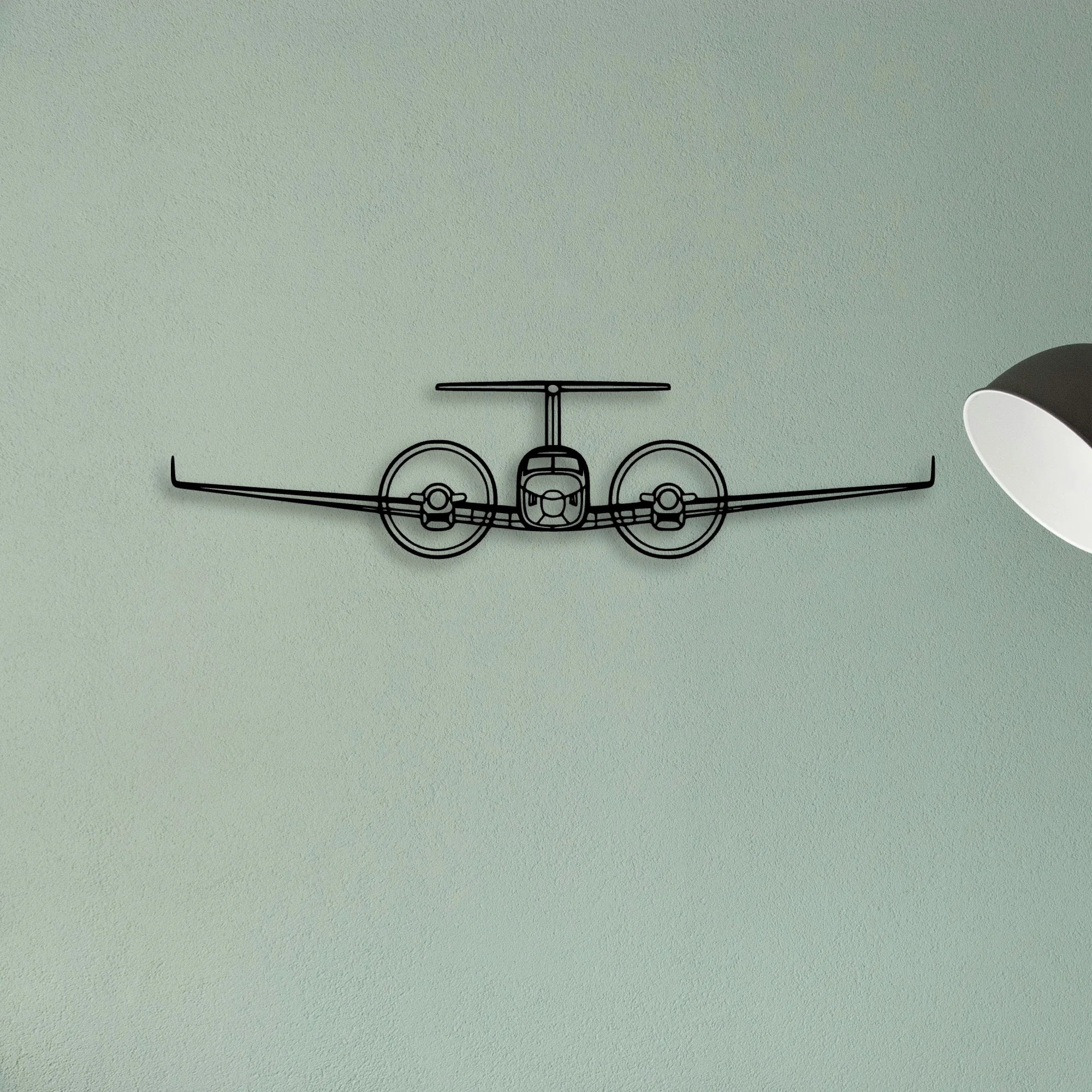 King Air 350 2 Classic Aircraft Silhouette Metal Wall Art - Tinvibe