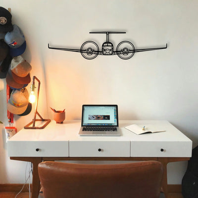 King Air 350 2 Classic Aircraft Silhouette Metal Wall Art - Tinvibe