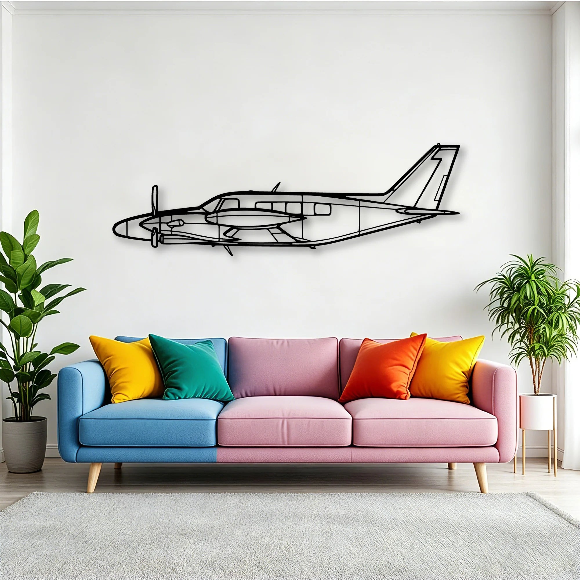 King Air C90 Gtx Classic Aircraft Silhouette Metal Wall Art - Tinvibe