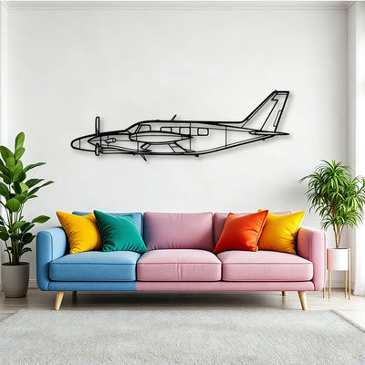 King Air C90 Gtx Classic Aircraft Silhouette Metal Wall Art - Tinvibe