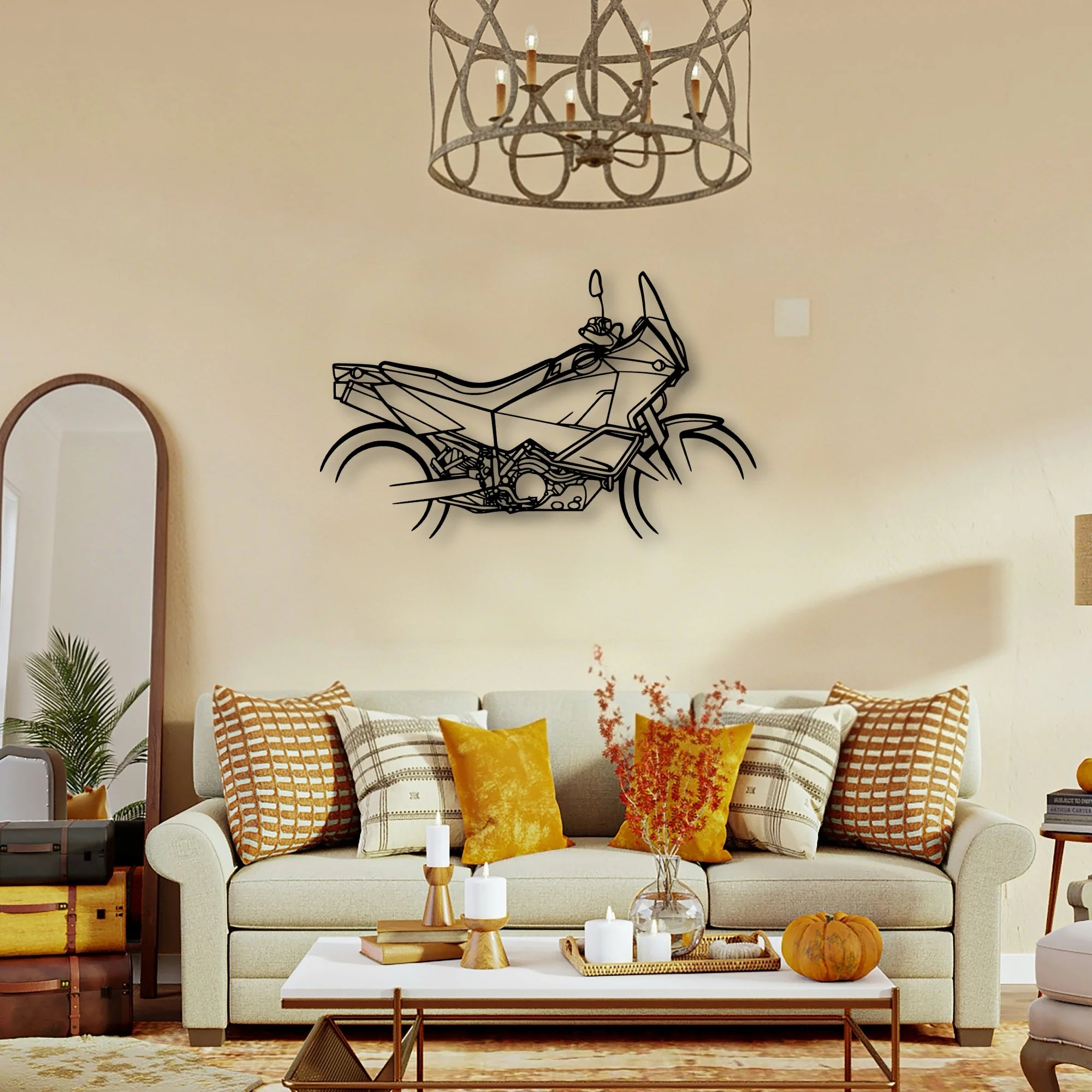 Ktm 990 Classic Motorcycle Silhouette Metal Wall Art - Tinvibe