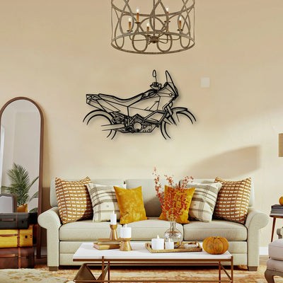 Ktm 990 Classic Motorcycle Silhouette Metal Wall Art - Tinvibe