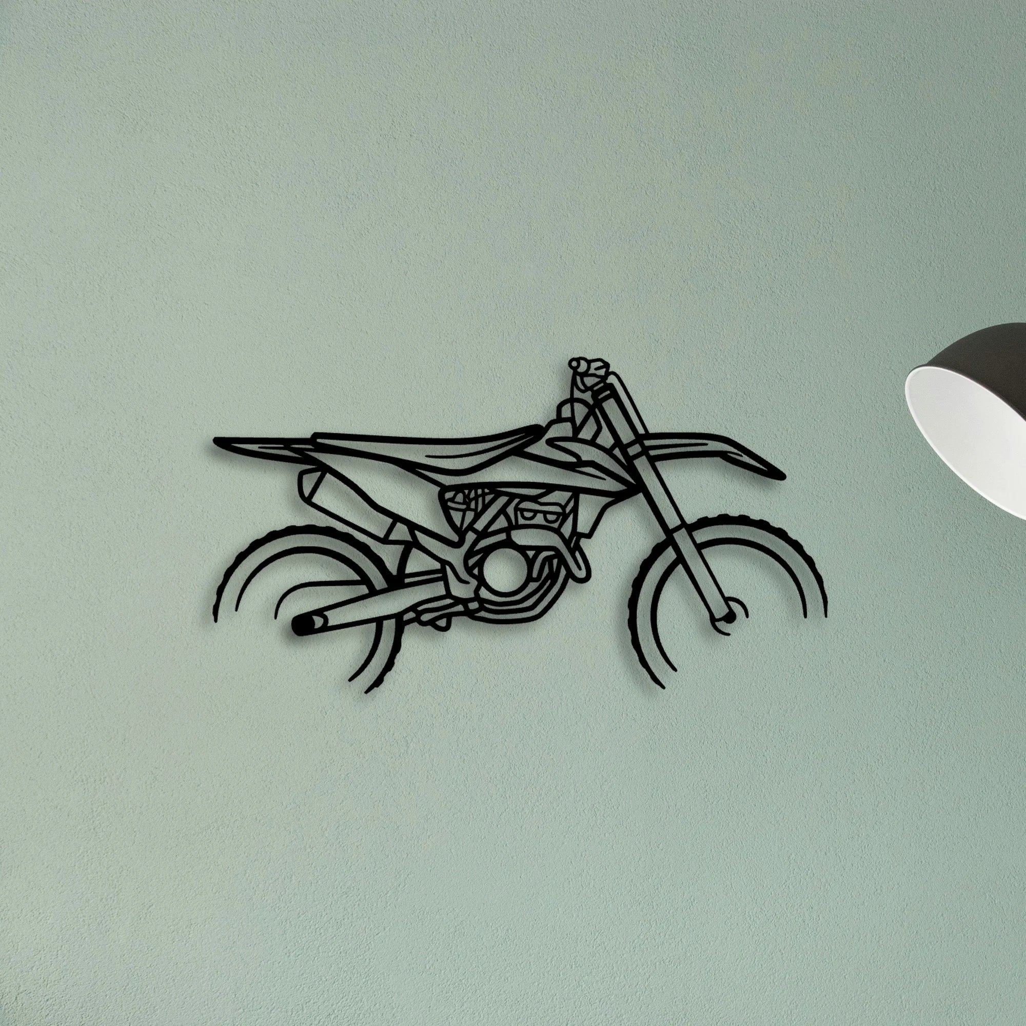 Ktm Motocross Classic Motorcycle Silhouette Metal Wall Art - Tinvibe