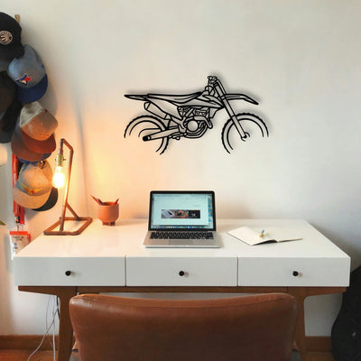 Ktm Motocross Classic Motorcycle Silhouette Metal Wall Art - Tinvibe