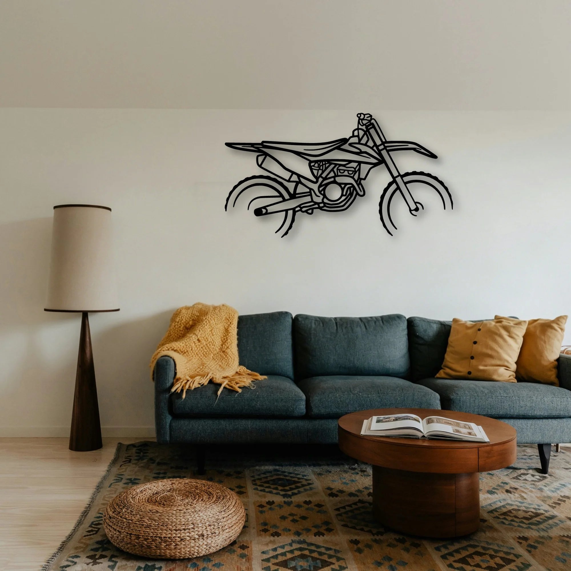 Ktm Motocross Classic Motorcycle Silhouette Metal Wall Art - Tinvibe