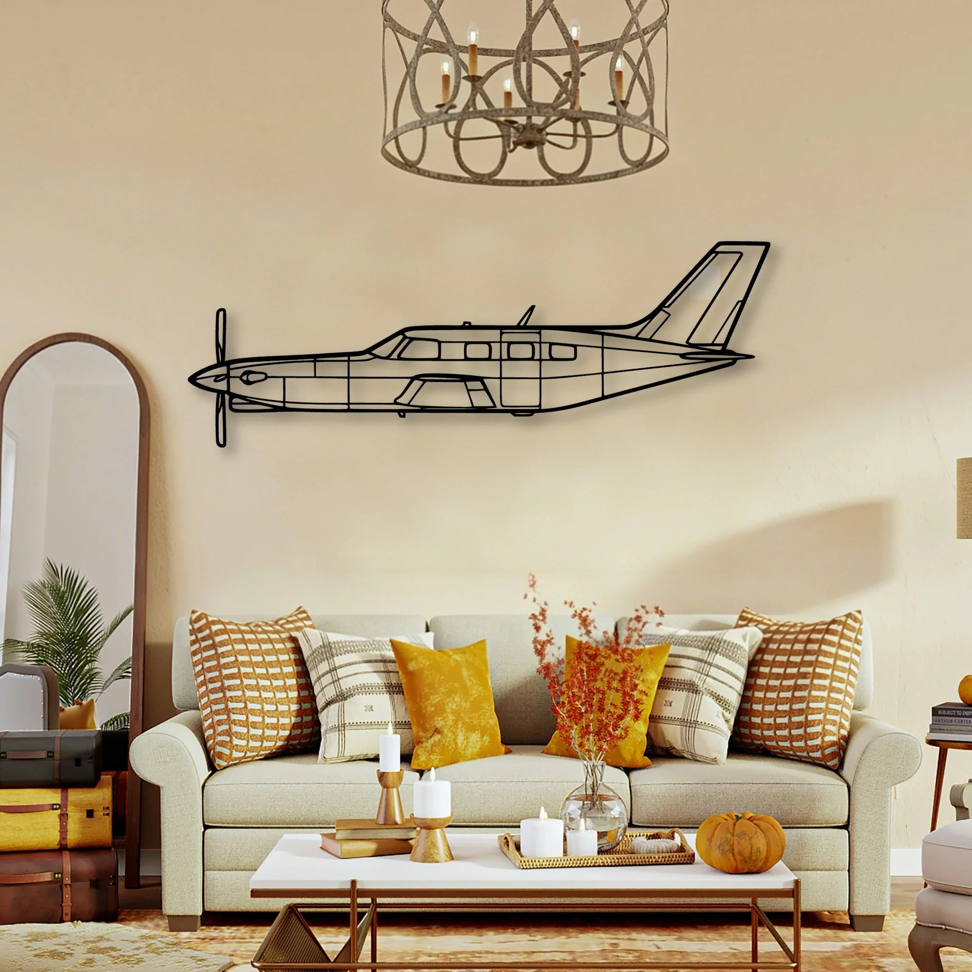 Lancaster Mk I Classic Aircraft Silhouette Metal Wall Art - Tinvibe