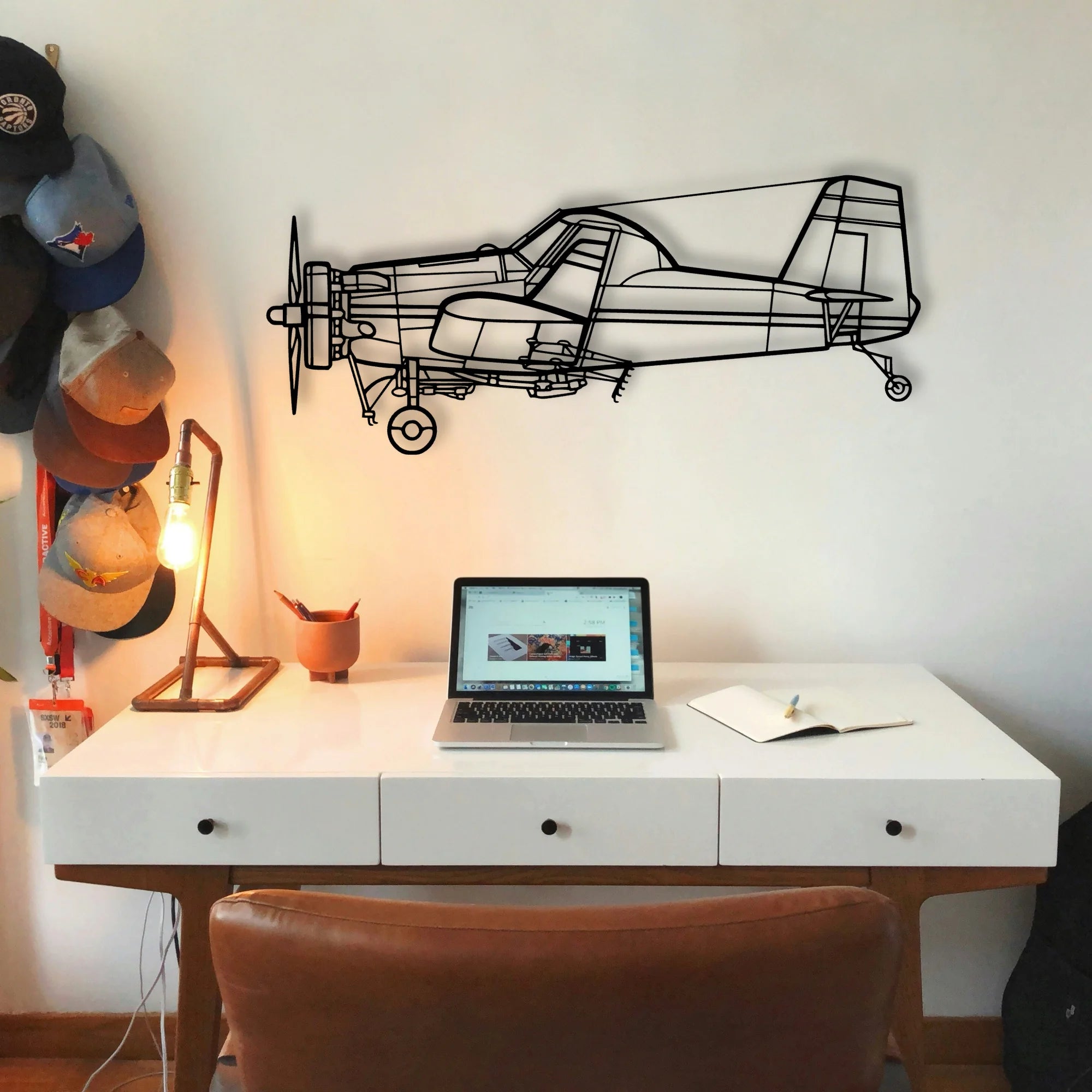 Luscombe 8A Classic Aircraft Silhouette Metal Wall Art - Tinvibe