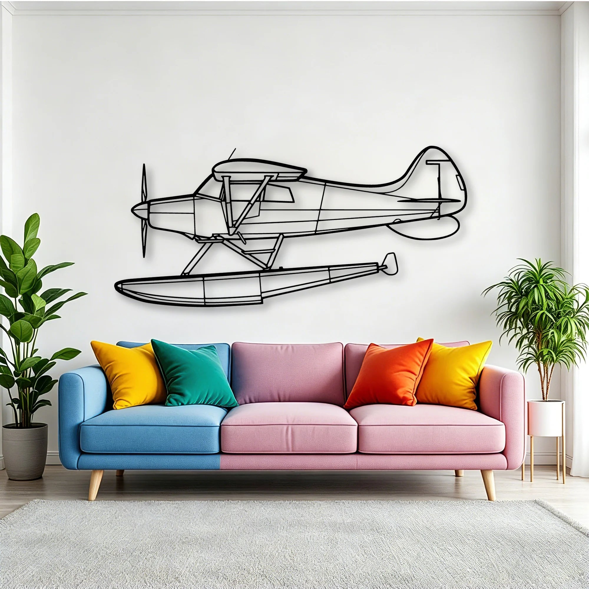 M 4 Classic Aircraft Silhouette Metal Wall Art - Tinvibe