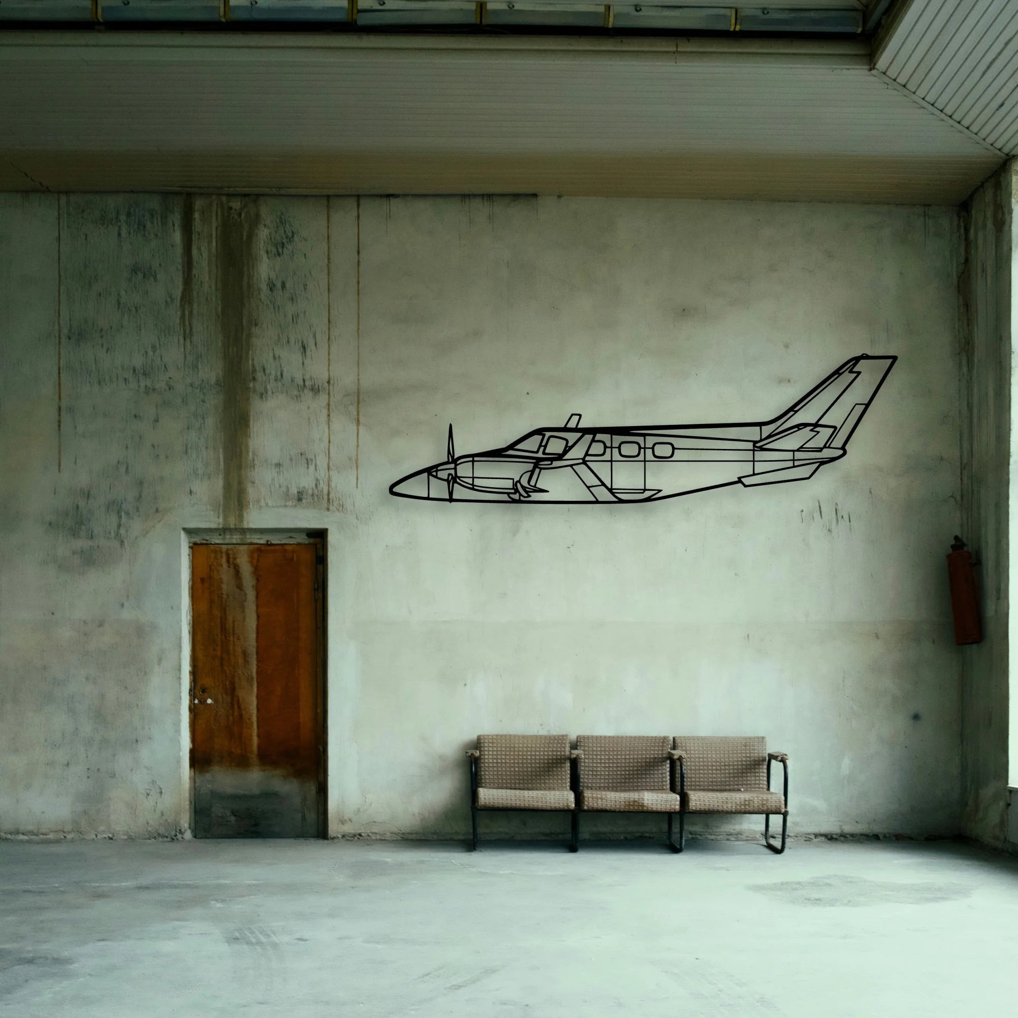 M20C Classic Aircraft Silhouette Metal Wall Art - Tinvibe