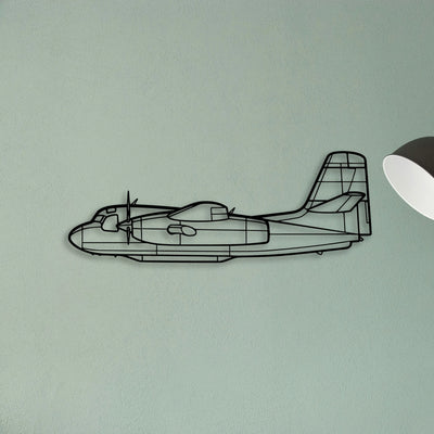 M20E Classic Aircraft Silhouette Metal Wall Art - Tinvibe