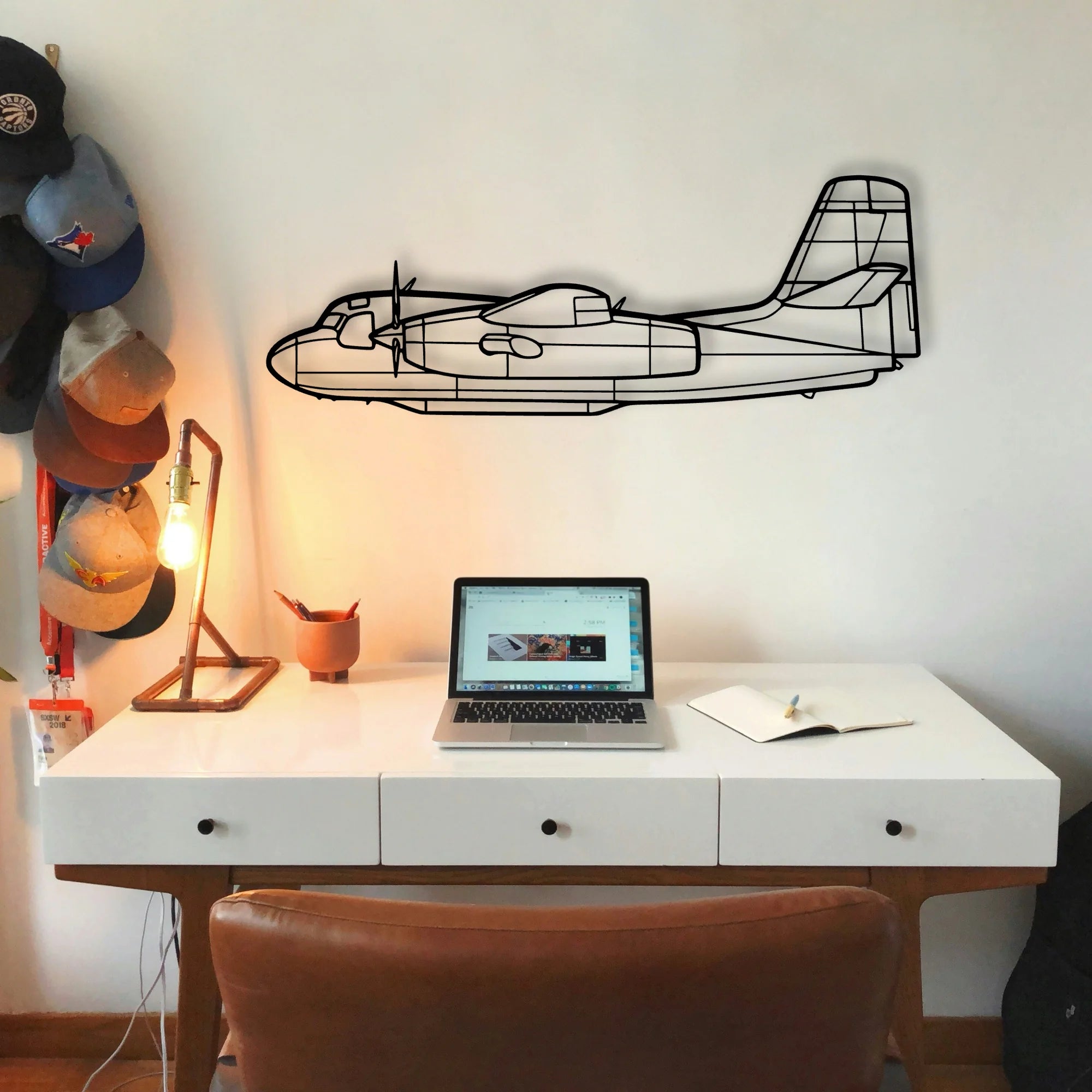 M20E Classic Aircraft Silhouette Metal Wall Art - Tinvibe