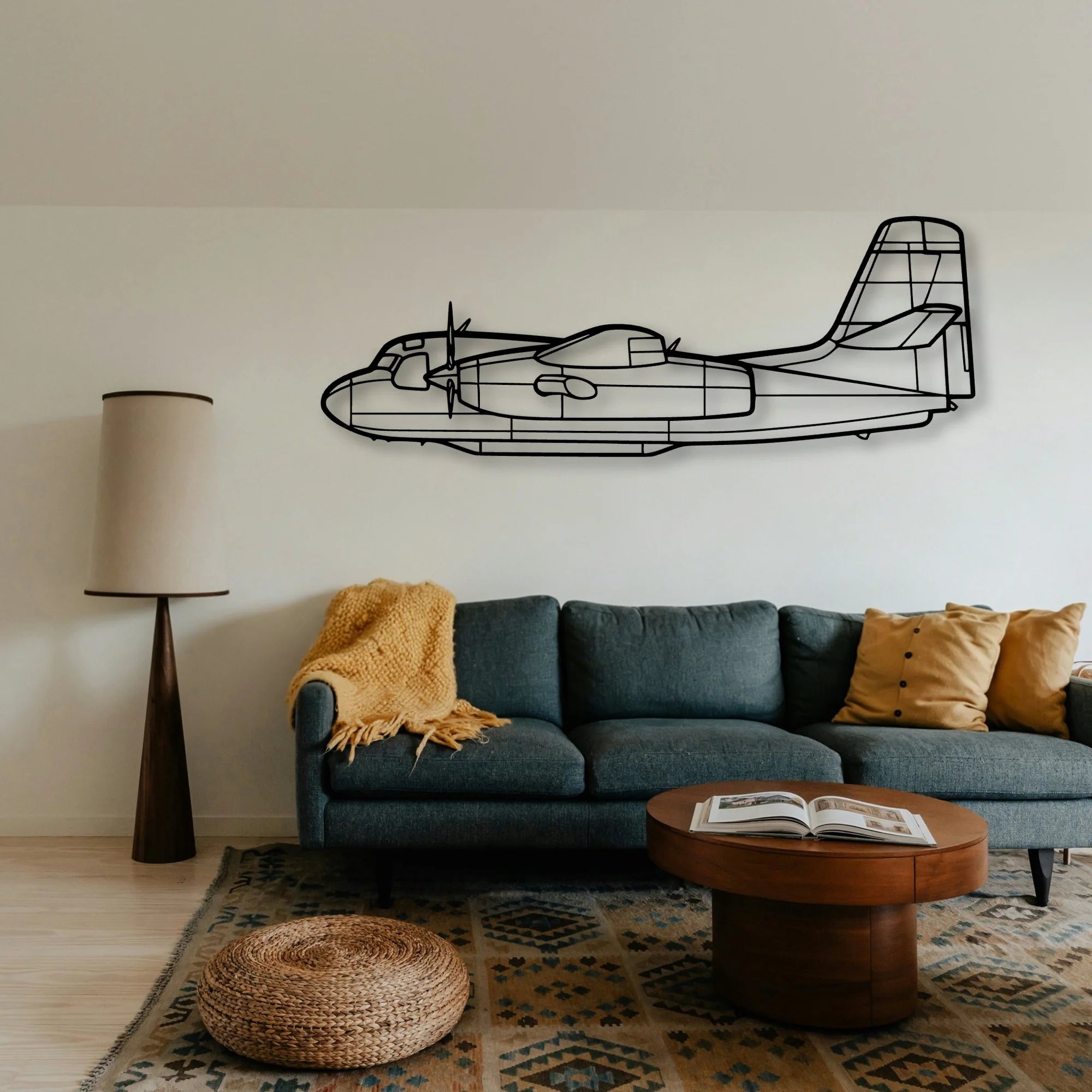 M20E Classic Aircraft Silhouette Metal Wall Art - Tinvibe