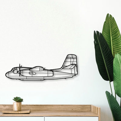 M20E Classic Aircraft Silhouette Metal Wall Art - Tinvibe