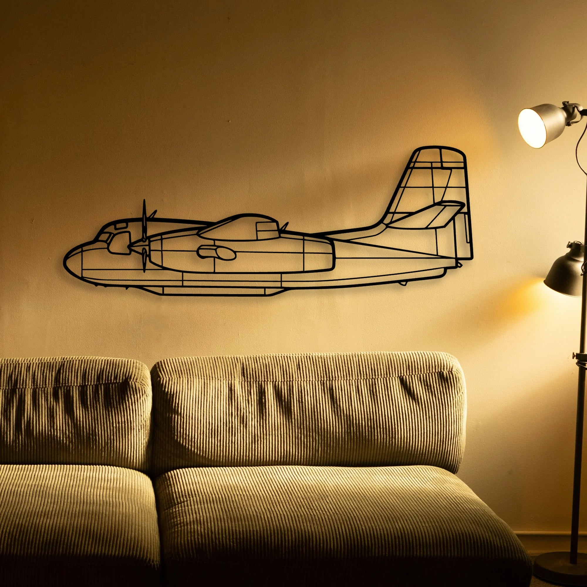 M20E Classic Aircraft Silhouette Metal Wall Art - Tinvibe
