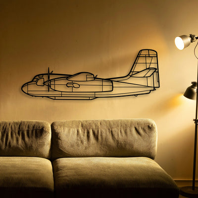 M20E Classic Aircraft Silhouette Metal Wall Art - Tinvibe