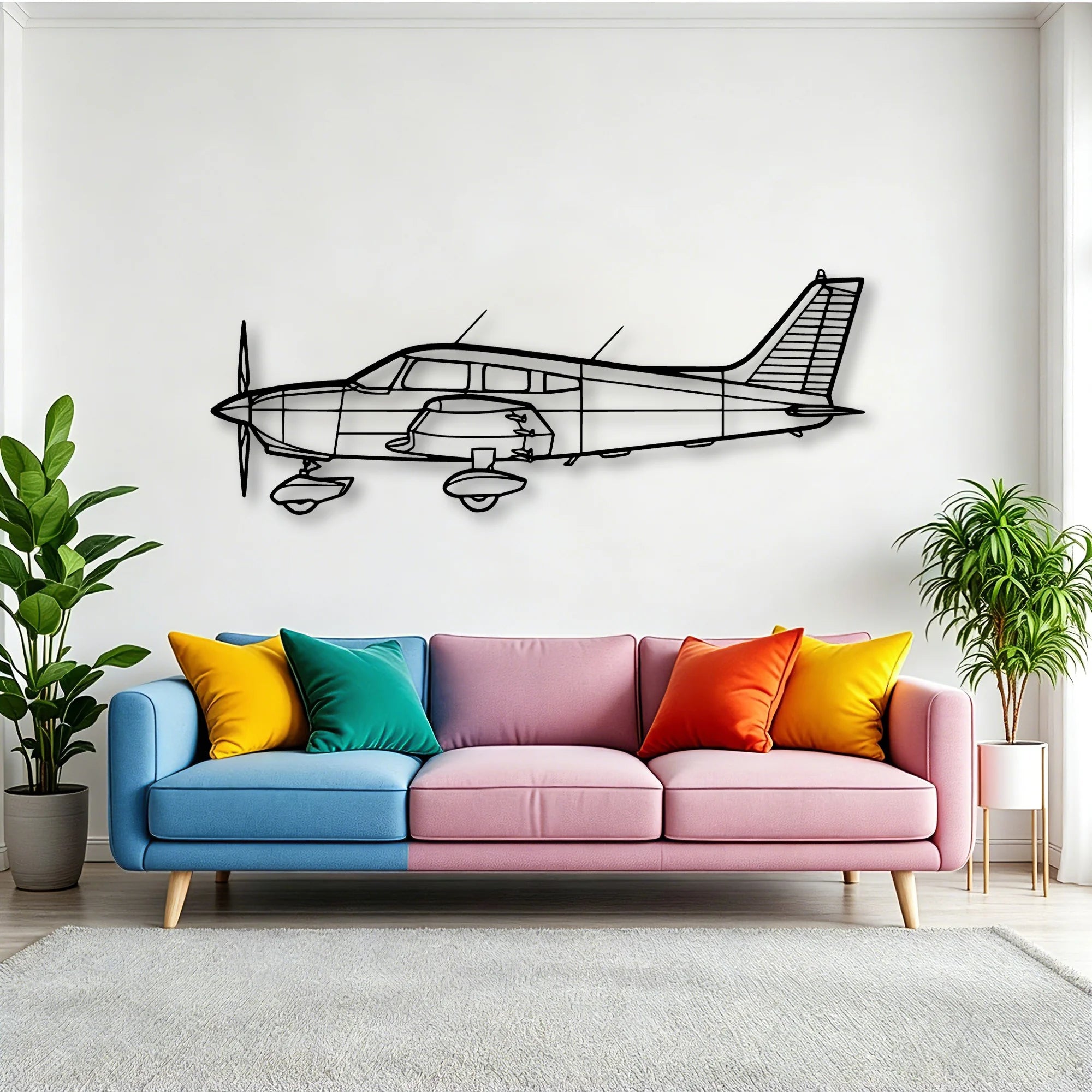 M20K Classic Aircraft Silhouette Metal Wall Art - Tinvibe