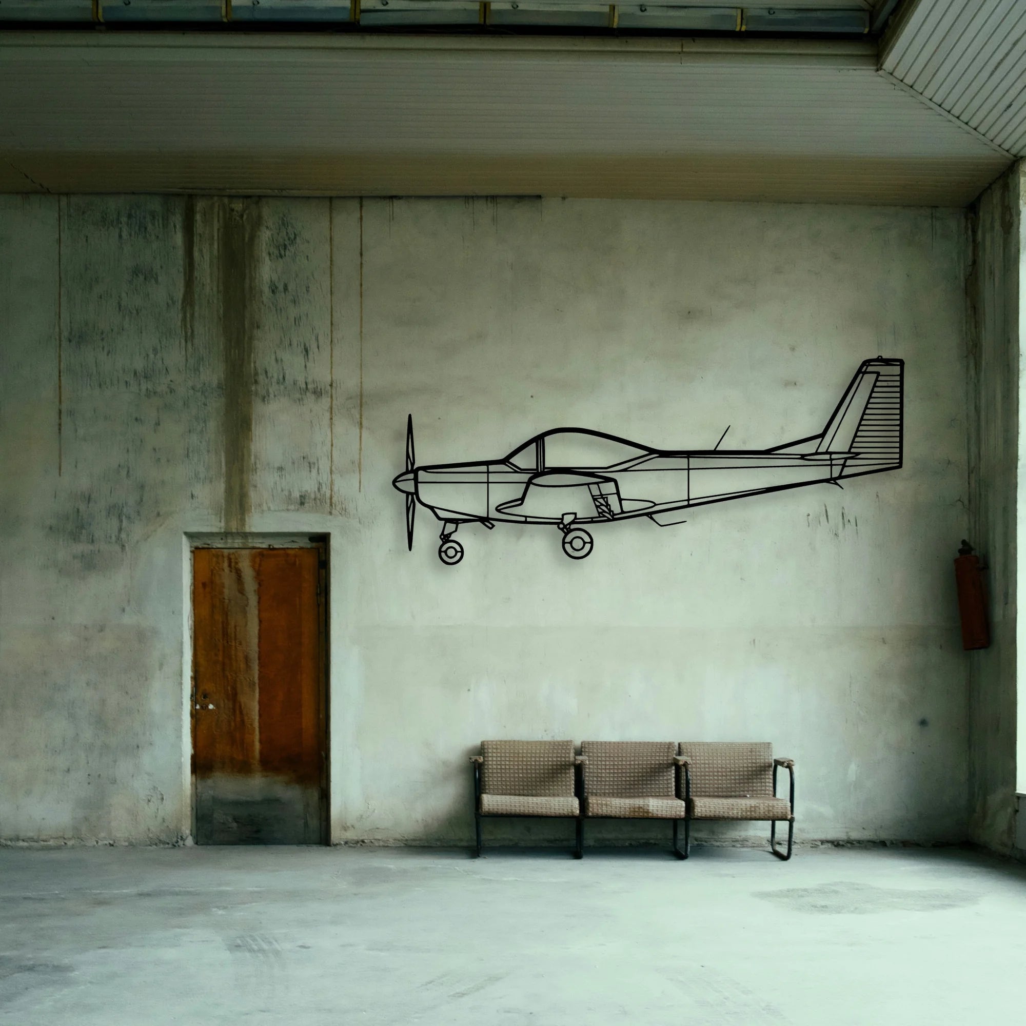 M20M Classic Aircraft Silhouette Metal Wall Art - Tinvibe