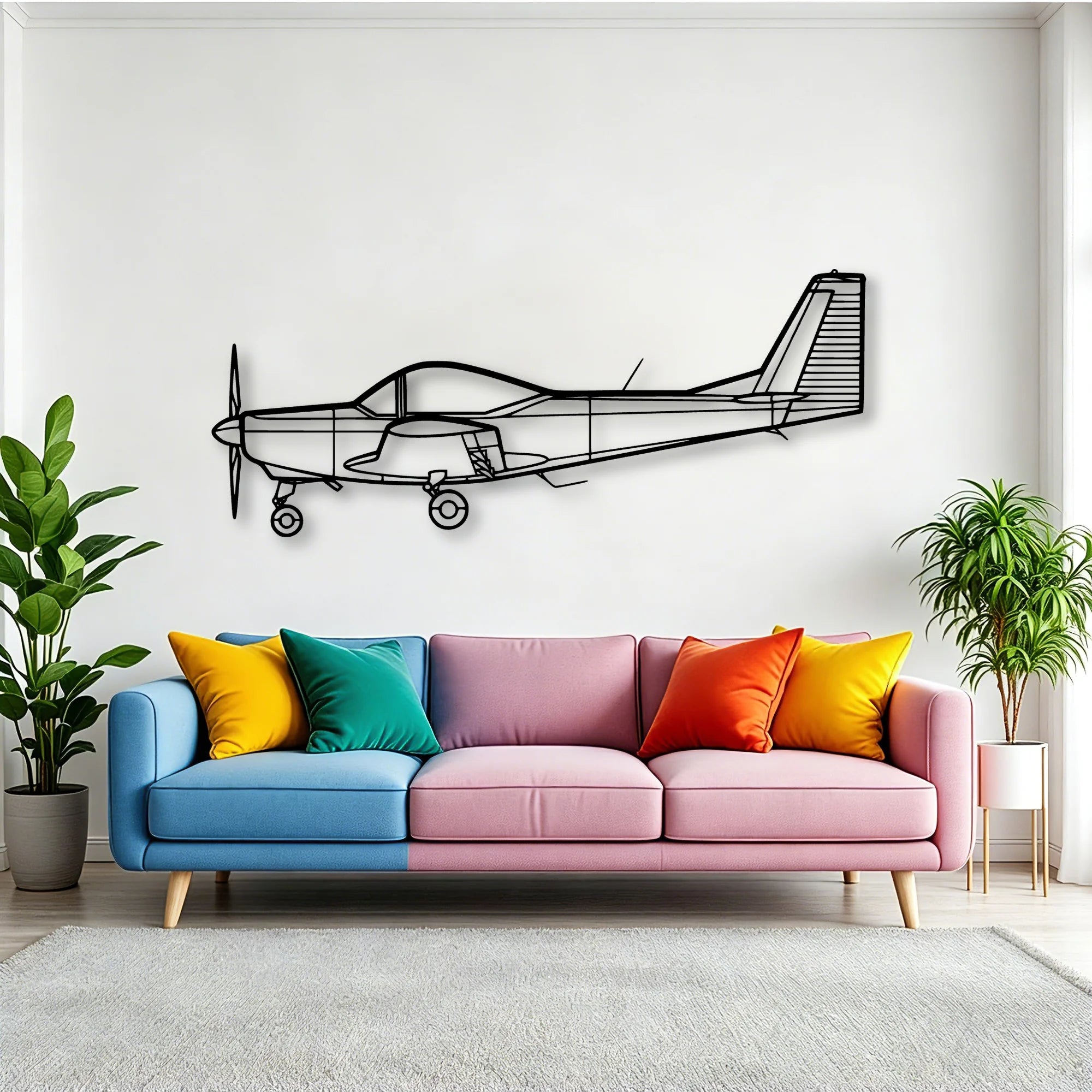 M20M Classic Aircraft Silhouette Metal Wall Art - Tinvibe