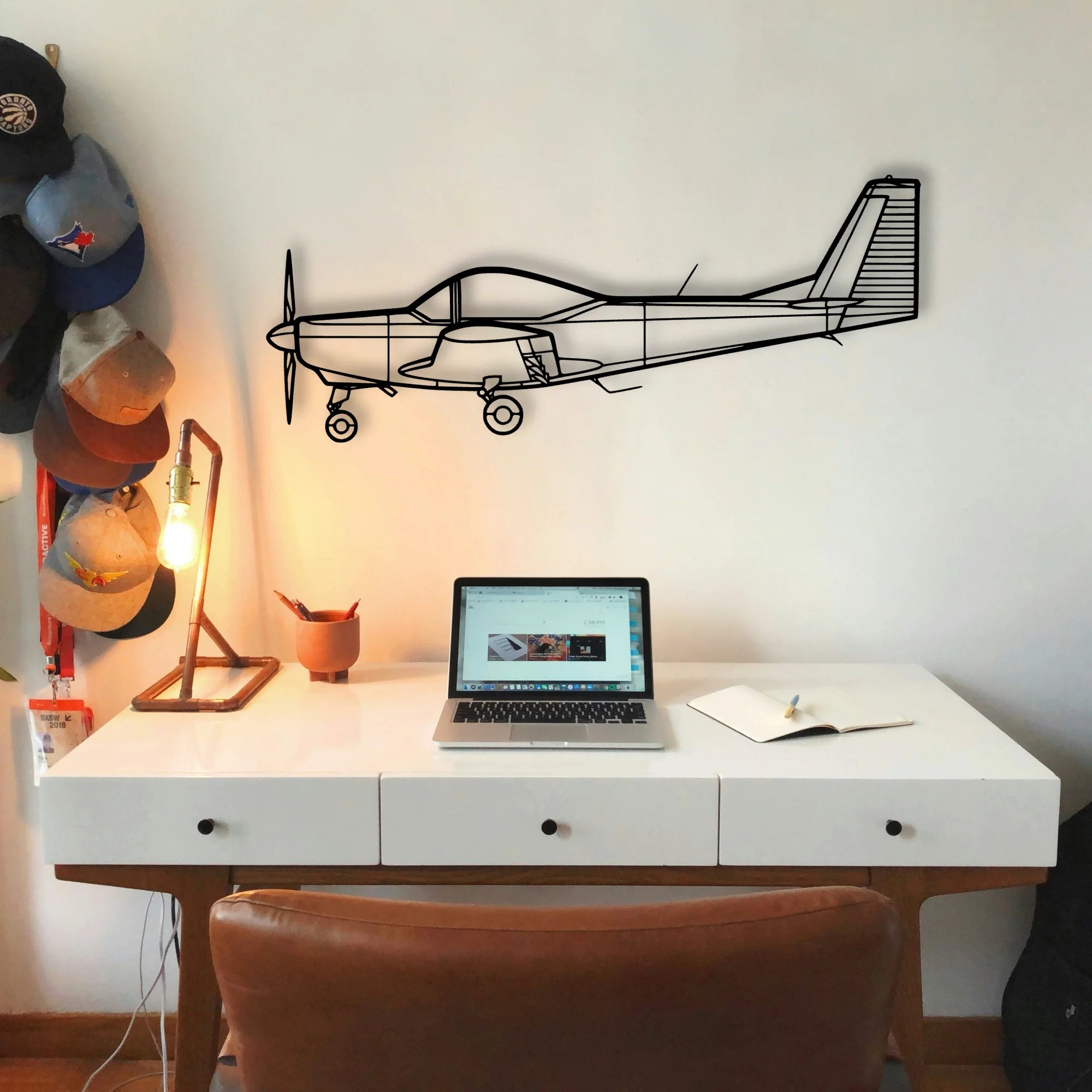 M20M Classic Aircraft Silhouette Metal Wall Art - Tinvibe