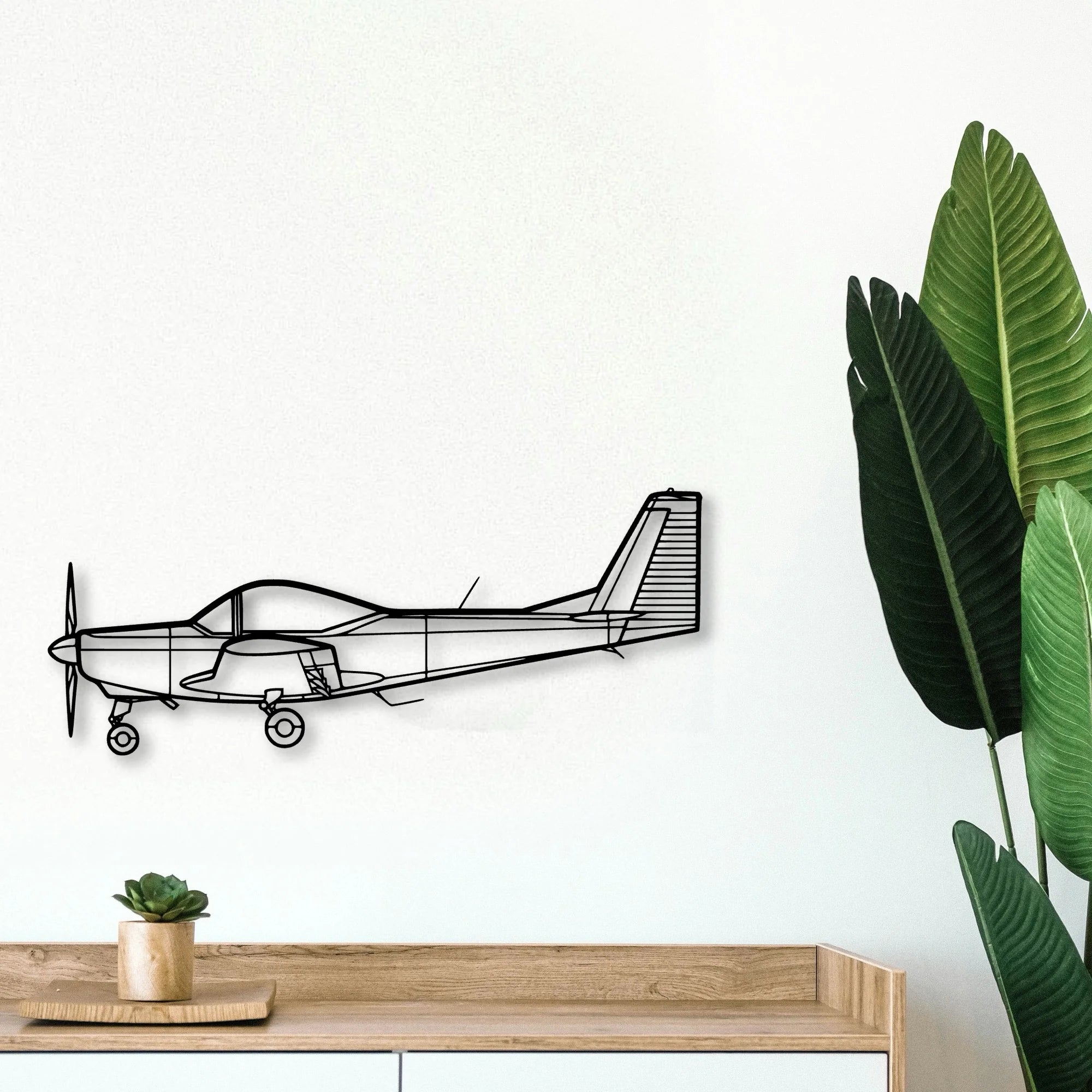 M20M Classic Aircraft Silhouette Metal Wall Art - Tinvibe