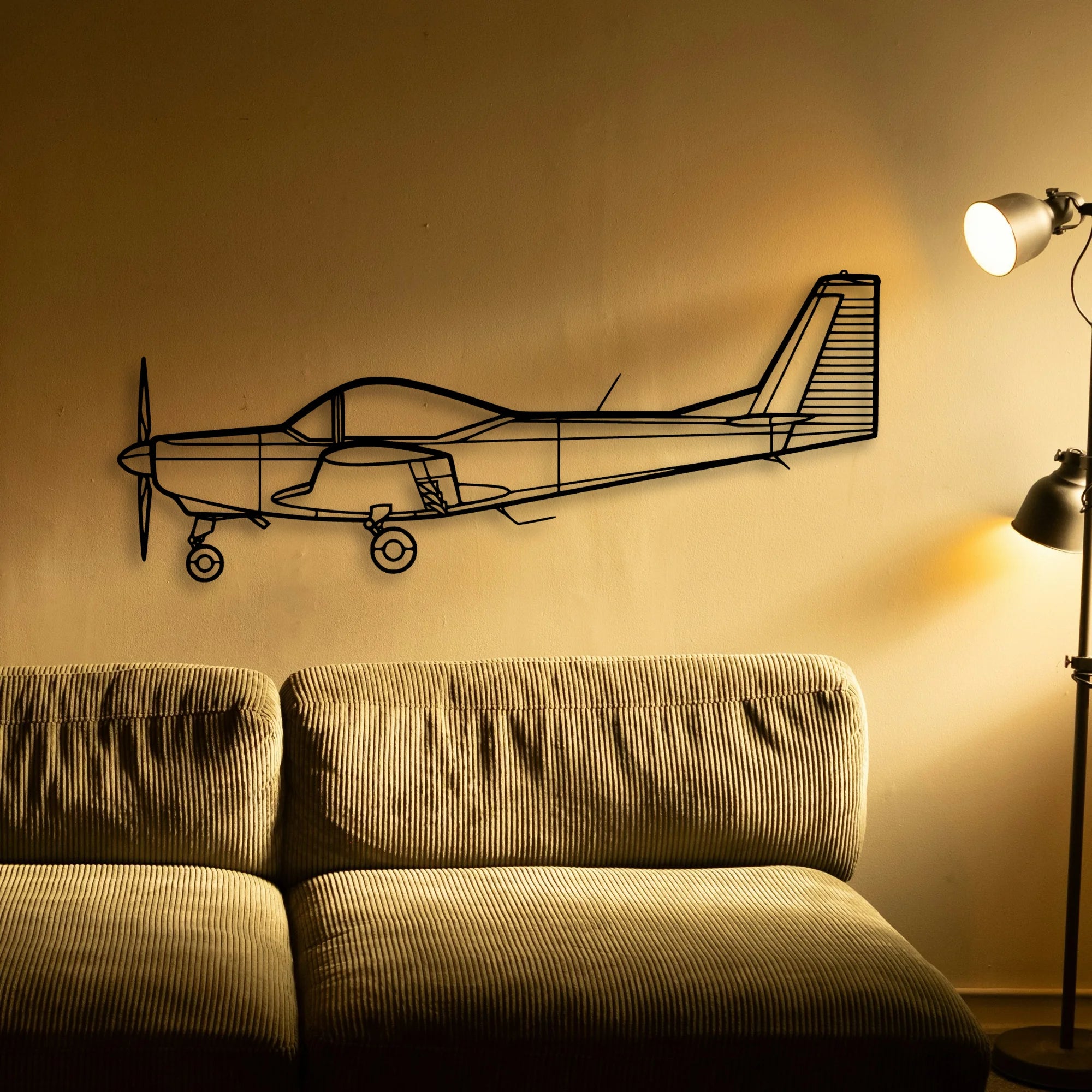 M20M Classic Aircraft Silhouette Metal Wall Art - Tinvibe