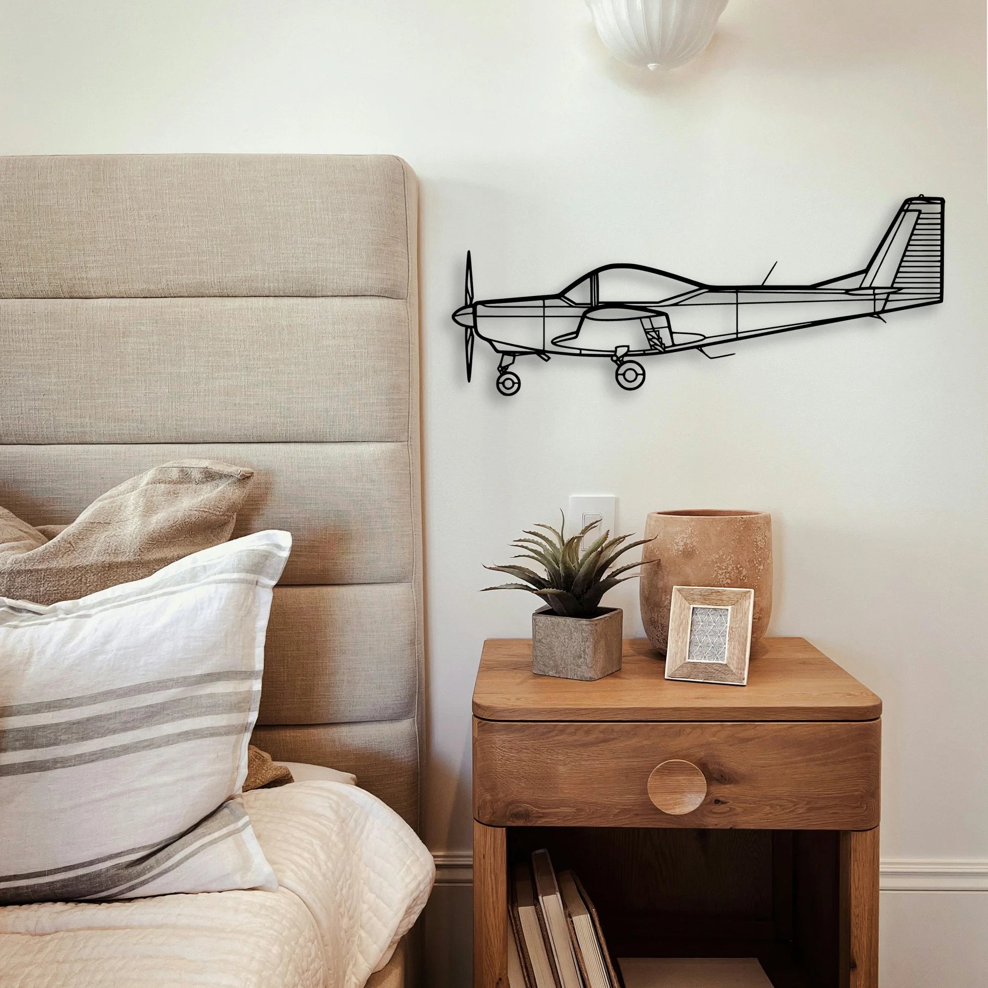 M20M Classic Aircraft Silhouette Metal Wall Art - Tinvibe