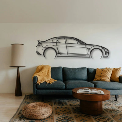 Mazda RX8 Classic Silhouette Metal Wall Art - Tinvibe