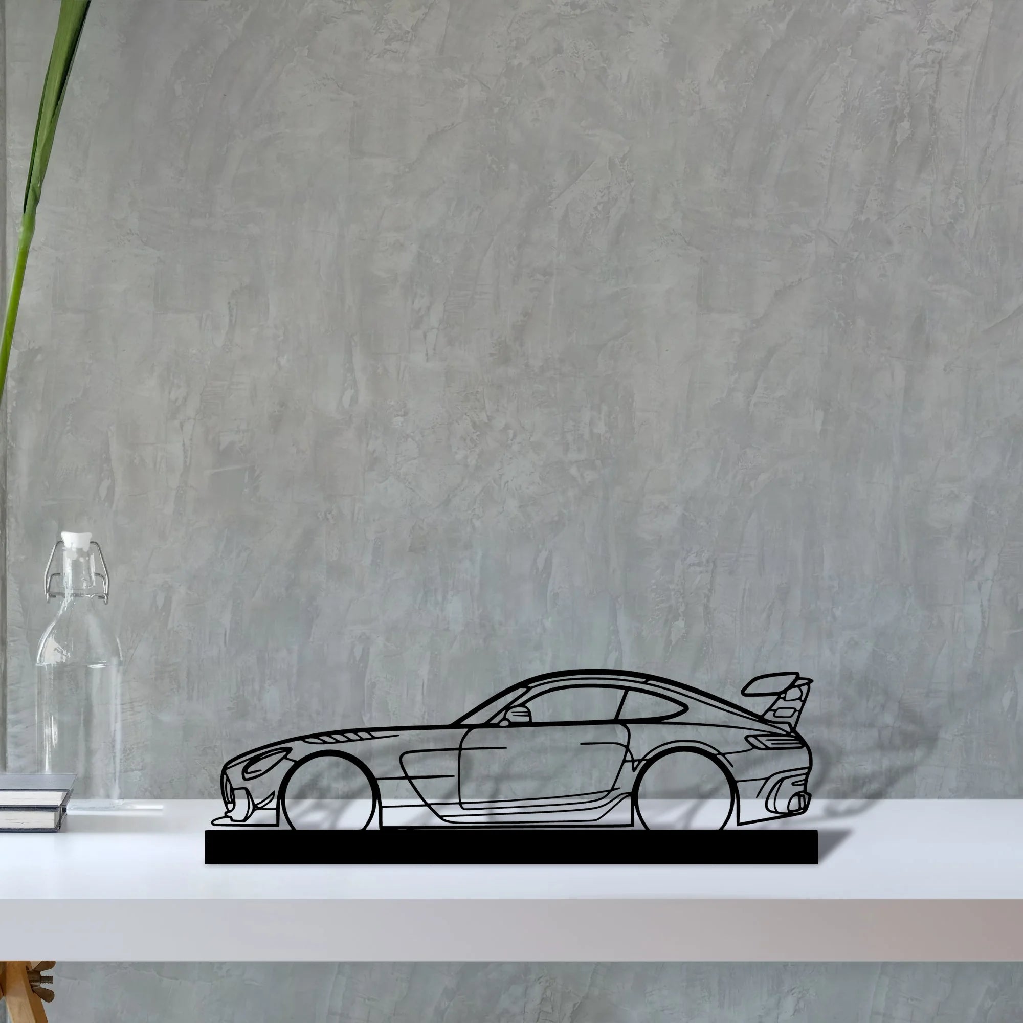 mercedes-amg-gt-black-series Silhouette Metal Art Stand - Tinvibe