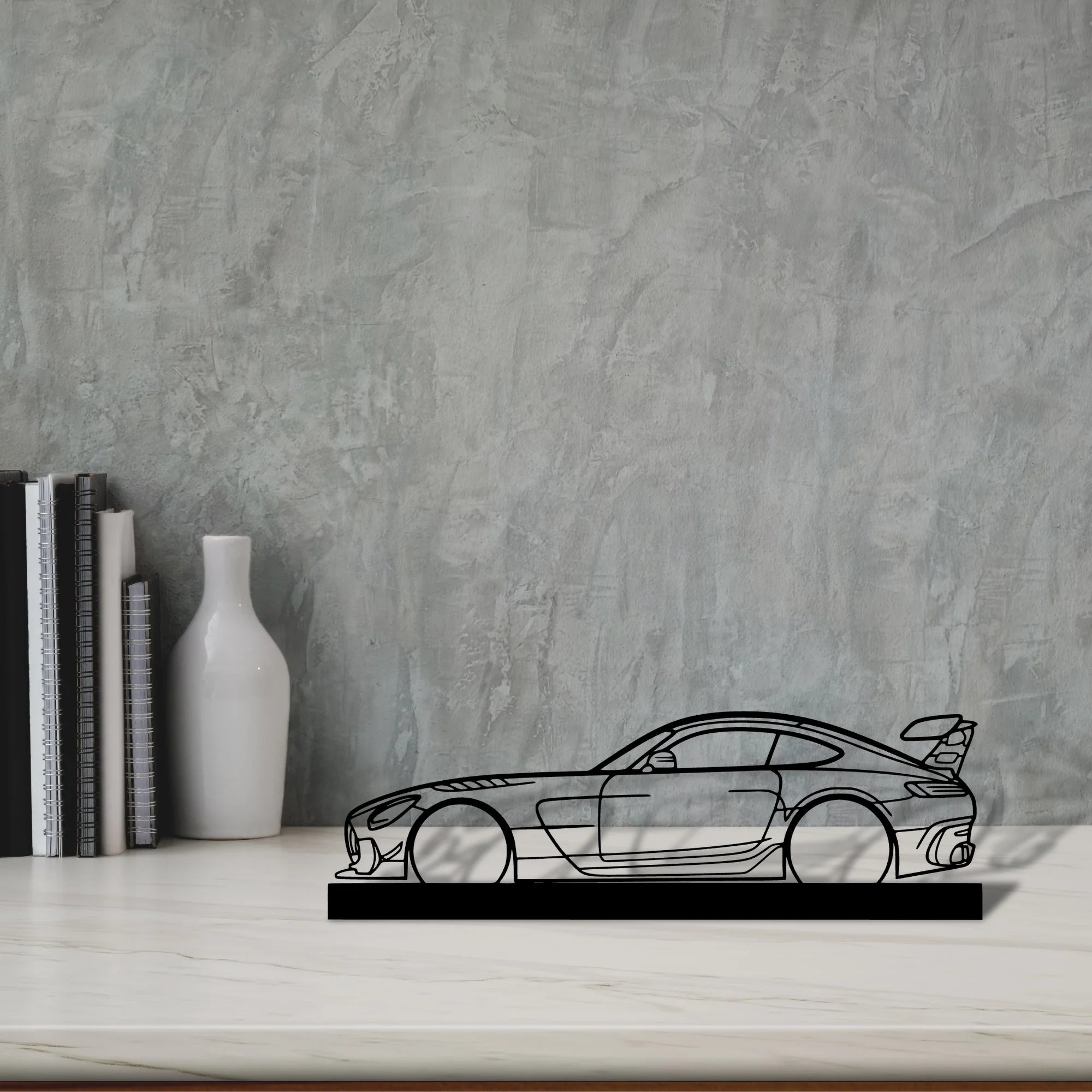 mercedes-amg-gt-black-series Silhouette Metal Art Stand - Tinvibe