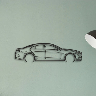 Mercedes CLS Classic Silhouette Metal Wall Art - Tinvibe