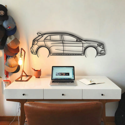 Mercedes GLA 45 Classic Silhouette Metal Wall Art - Tinvibe
