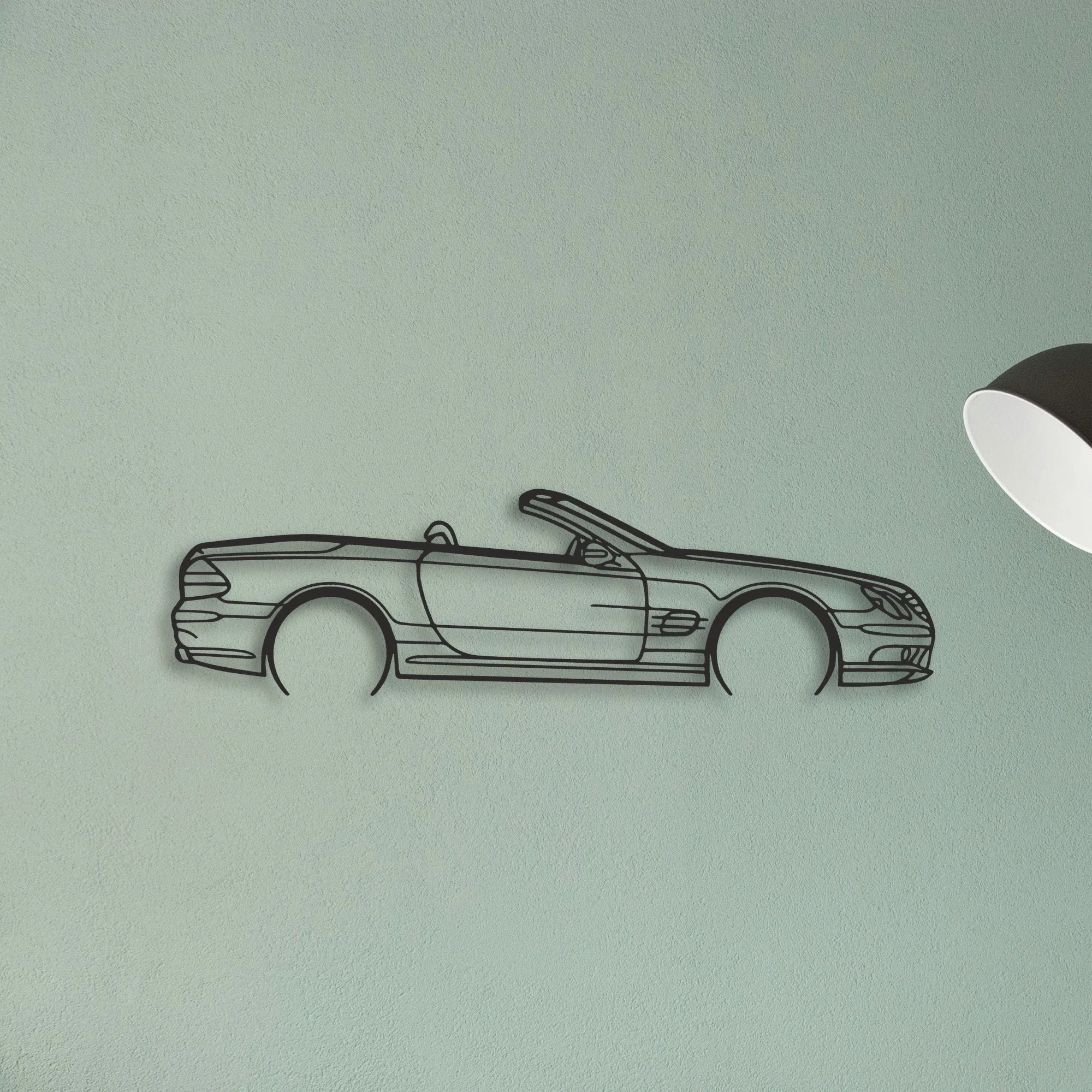 Mercedes SL55 R230 Classic Silhouette Metal Wall Art - Tinvibe