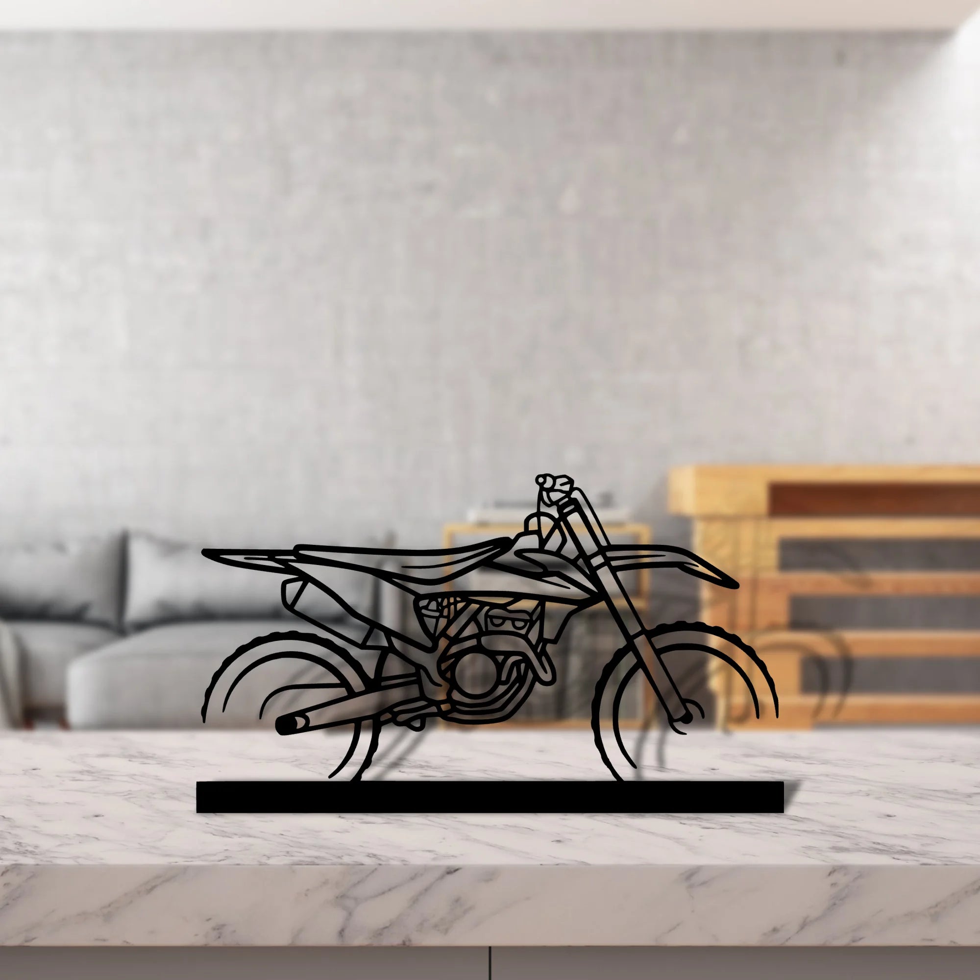 motocross Silhouette Metal Art Stand - Tinvibe