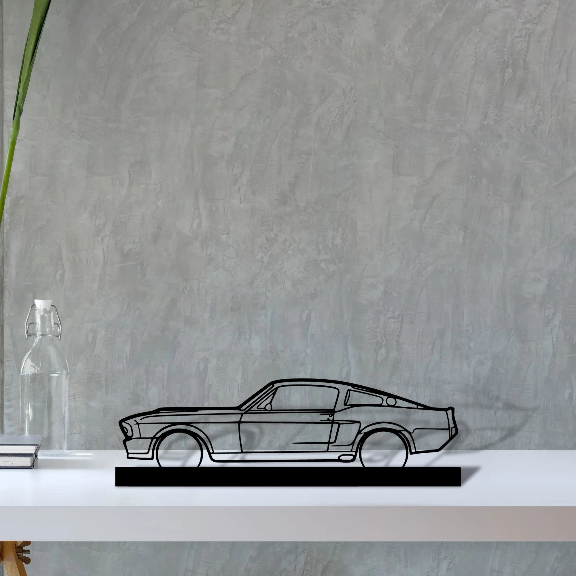mustang-1967 Silhouette Metal Art Stand - Tinvibe