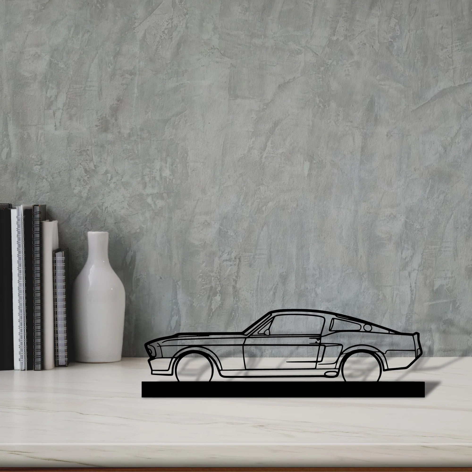 mustang-1967 Silhouette Metal Art Stand - Tinvibe