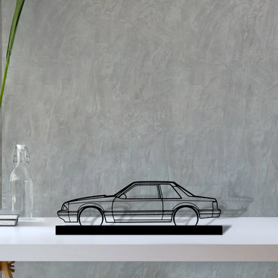 mustang-1993-notch-back Silhouette Metal Art Stand - Tinvibe