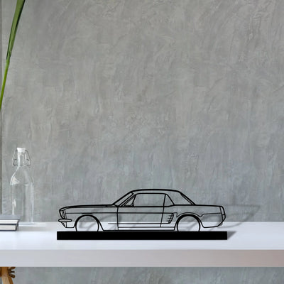 mustang-coupe-1966 Silhouette Metal Art Stand - Tinvibe