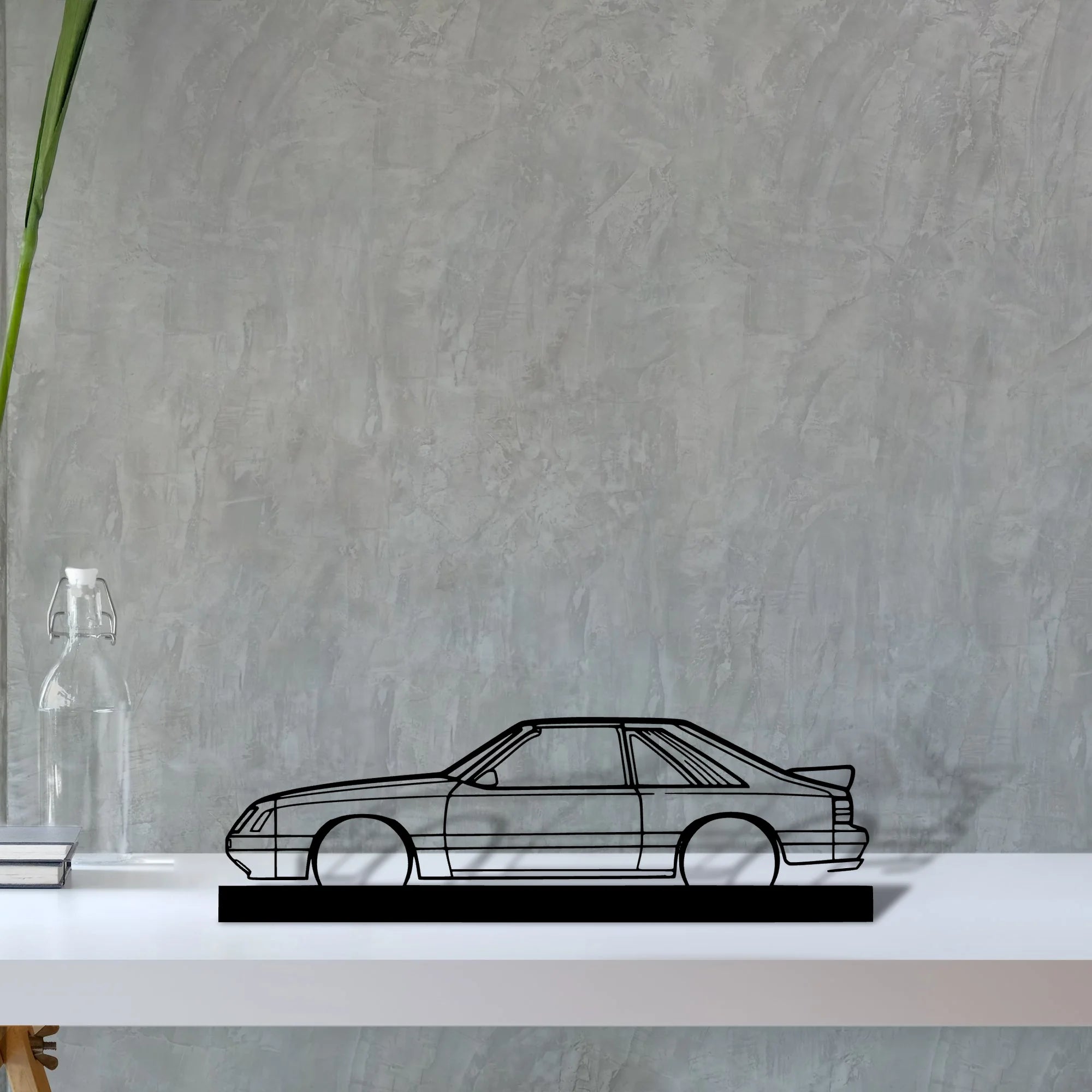 mustang-gt-1985 Silhouette Metal Art Stand - Tinvibe