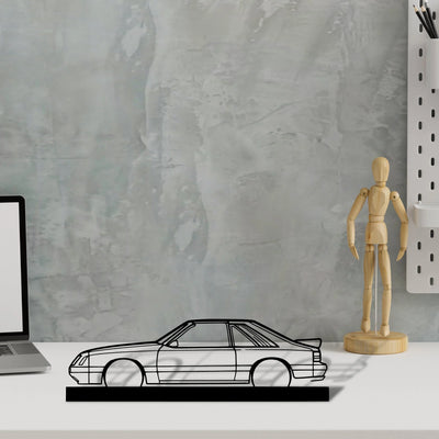 mustang-gt-1985 Silhouette Metal Art Stand - Tinvibe