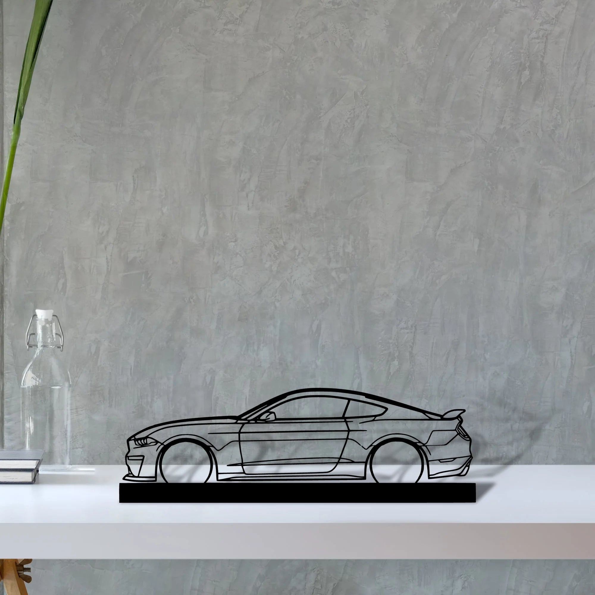 mustang-gt-s550 Silhouette Metal Art Stand - Tinvibe