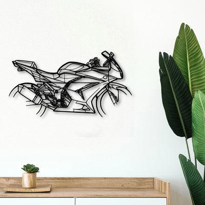 Ninja 250R 2008 Classic Motorcycle Silhouette Metal Wall Art - Tinvibe