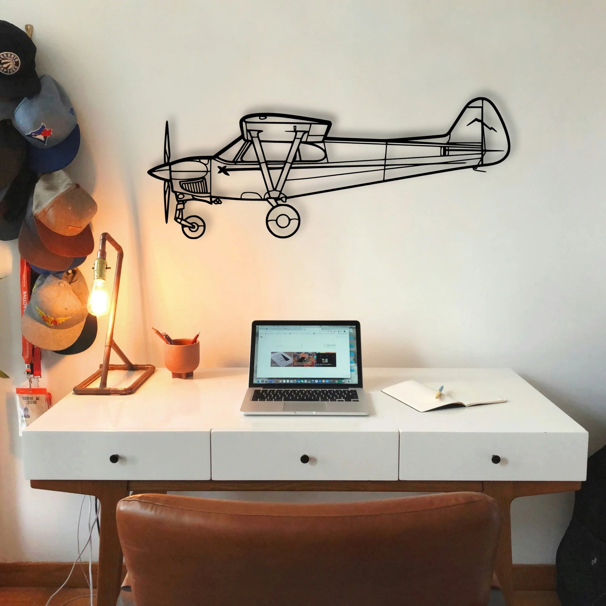 Nxcub Classic Aircraft Silhouette Metal Wall Art - Tinvibe