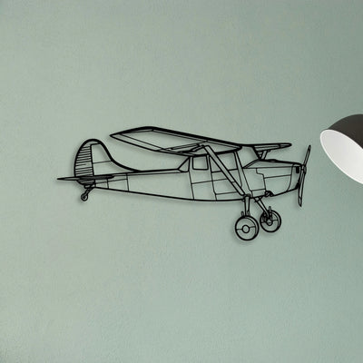 O 1 Bird Dog Classic Aircraft Silhouette Metal Wall Art - Tinvibe