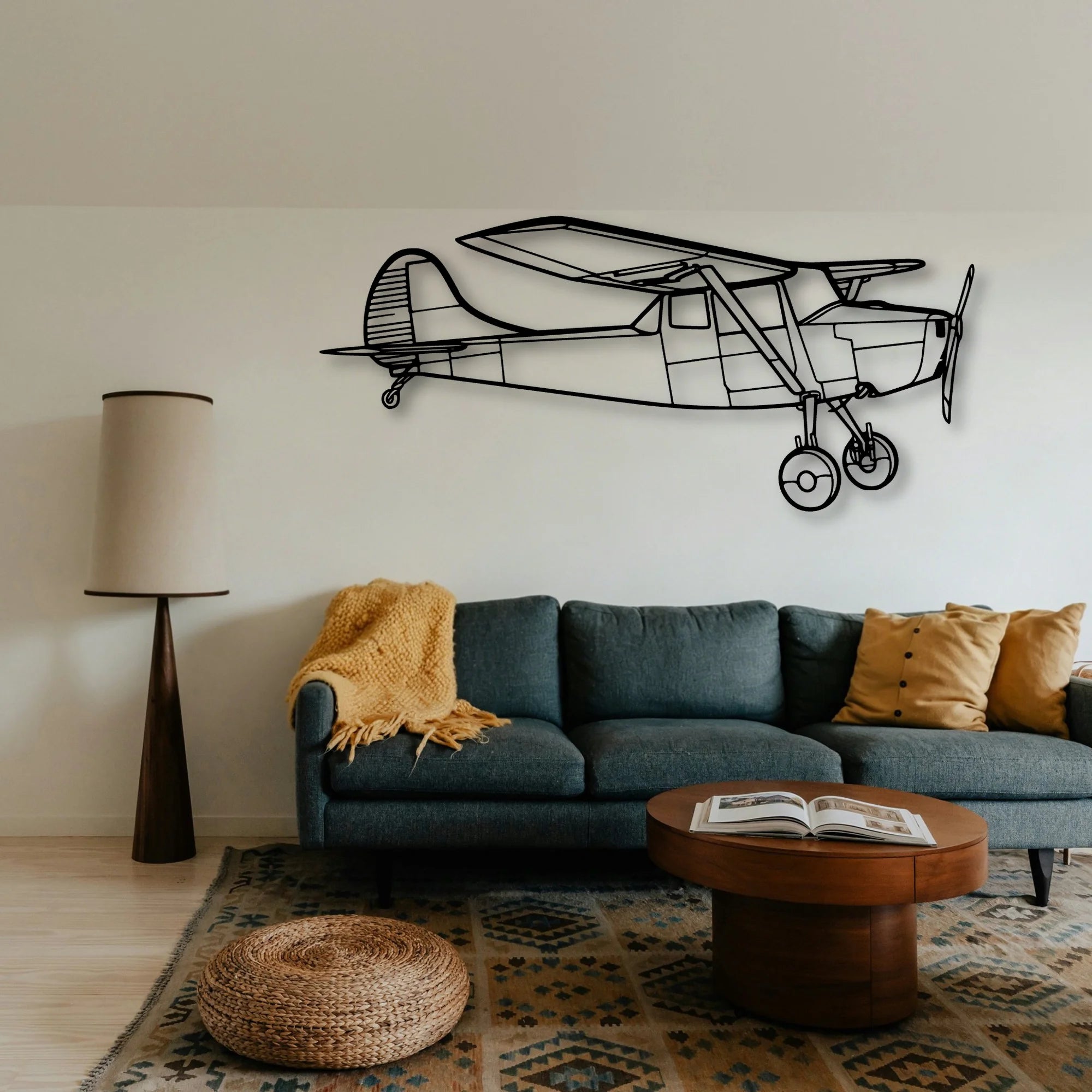 O 1 Bird Dog Classic Aircraft Silhouette Metal Wall Art - Tinvibe