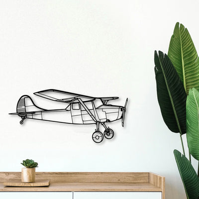 O 1 Bird Dog Classic Aircraft Silhouette Metal Wall Art - Tinvibe